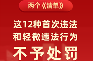 明确了！这12种首次违法和轻微违法行为，不予处罚！